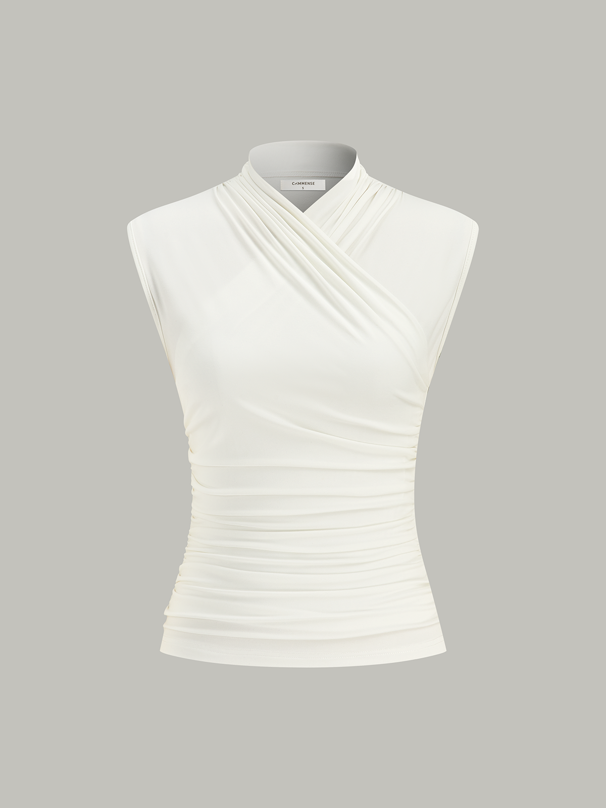 Body Tea Cross Neck Fitted Tank Top