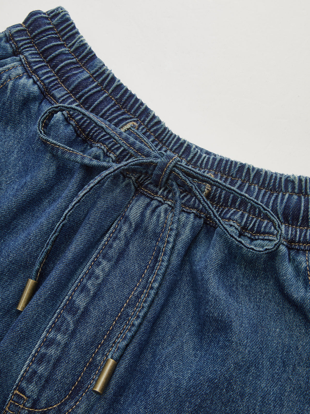Drift Denim Comfy Drawstring Wide-Leg Pants