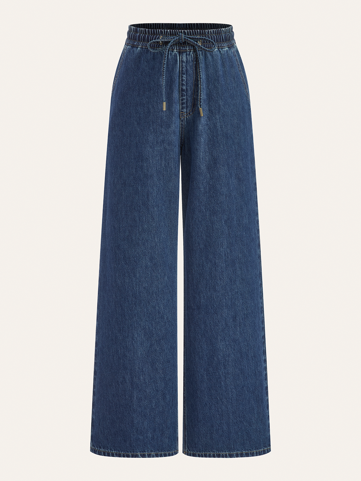 Drift Denim Comfy Drawstring Wide-Leg Pants