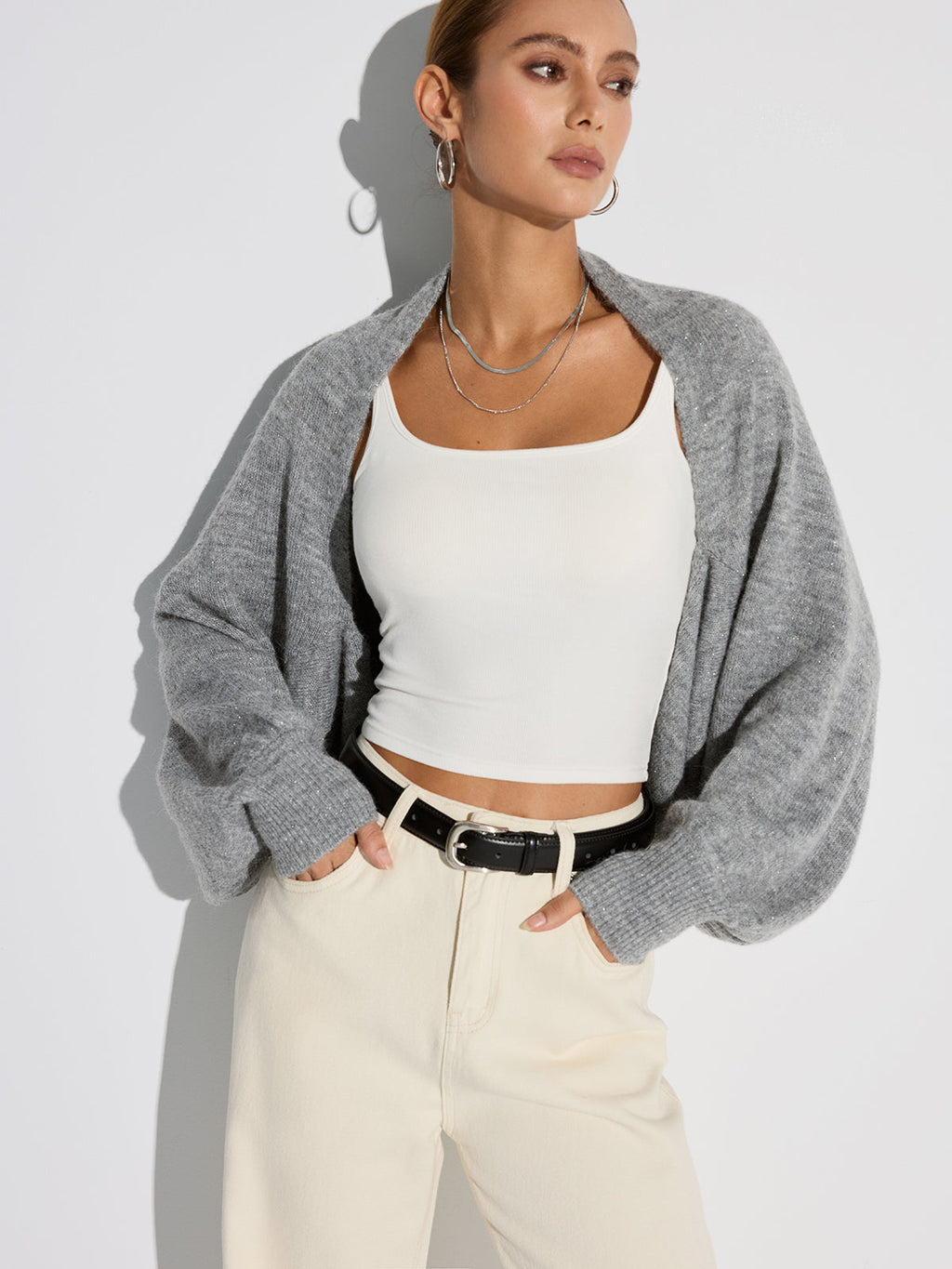 Cozy Wrap Wool-Blend Batwing Chic Cardigan