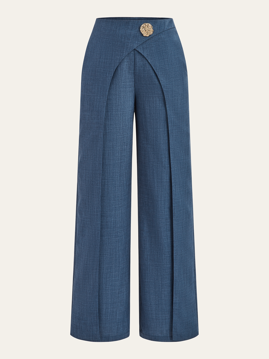 Edge Metal Detail Stylish Straight-Leg Pants