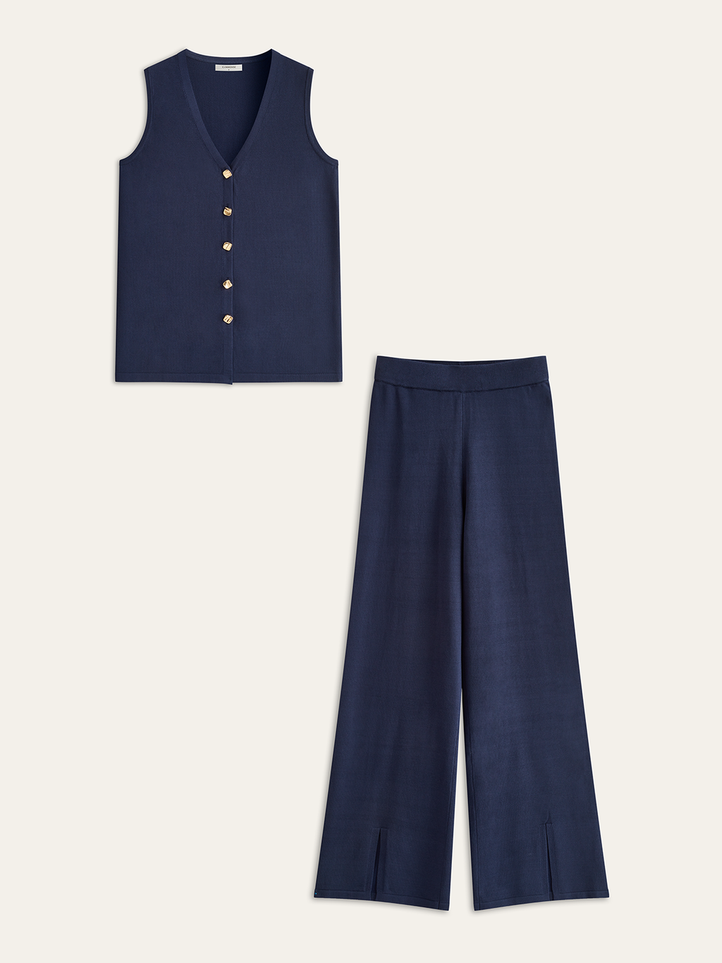 Golden Hour Knit Vest & Pants Set