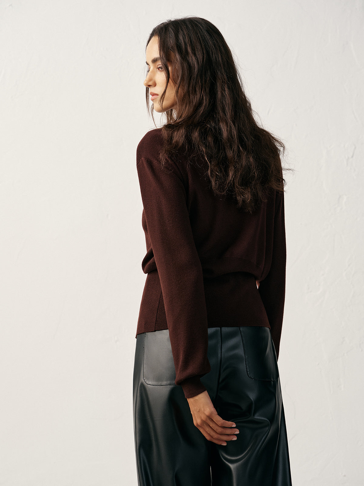 Midas Touch V-Neck Wool Blend Sweater