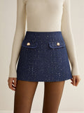Glimmer Chic Mini Skirt with Pocket
