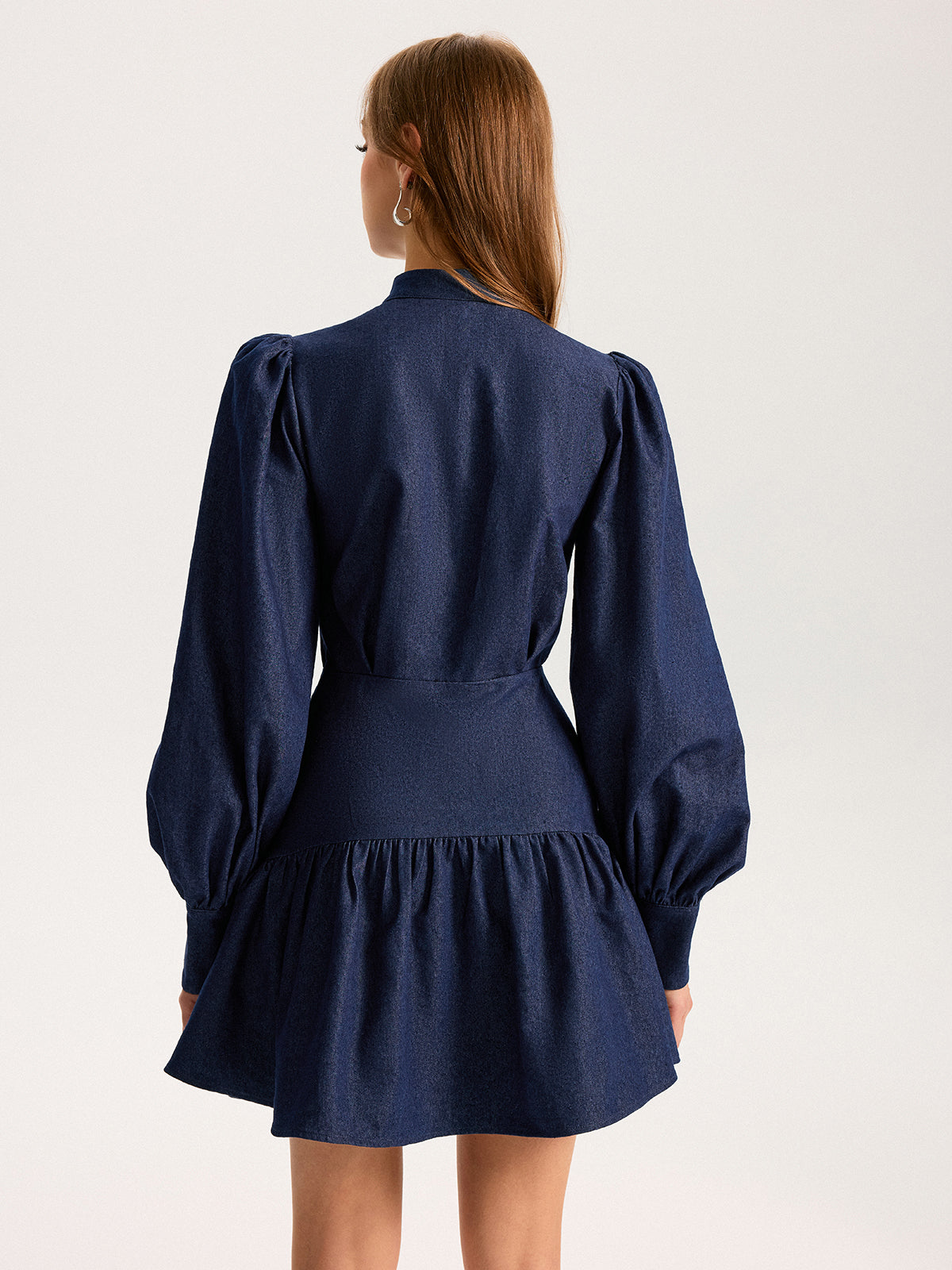 Denim Darling Puff Sleeve Mini Dress