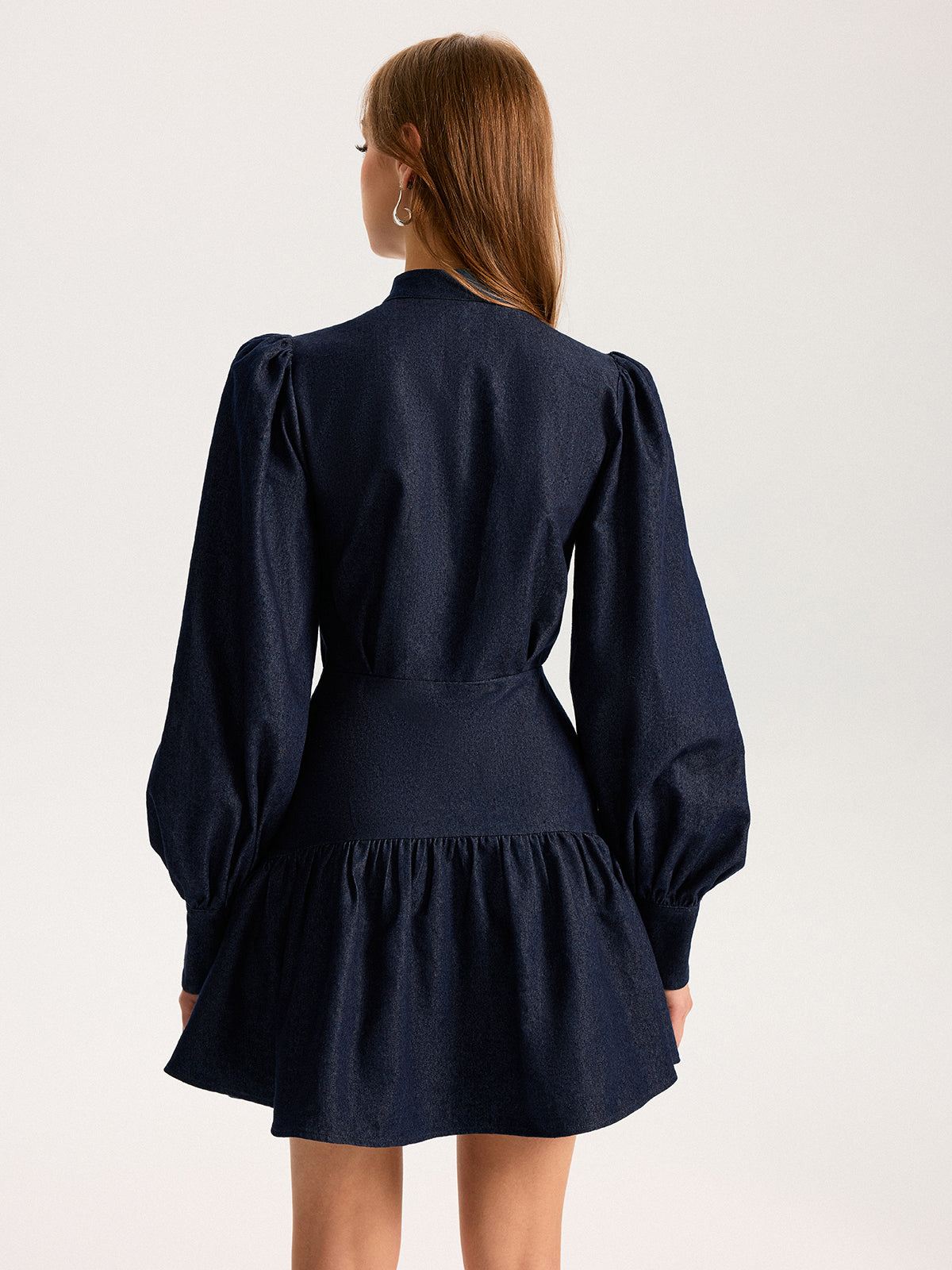 Denim Darling Puff Sleeve Mini Dress