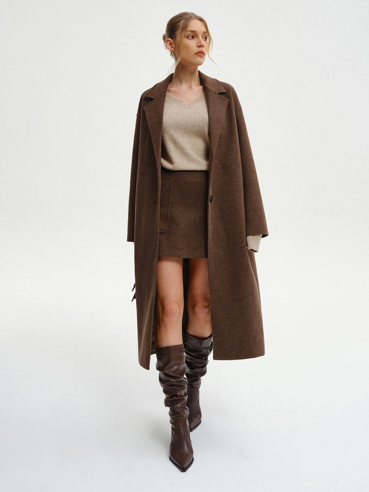 Grand Entrance Oversized Tweed Long Coat