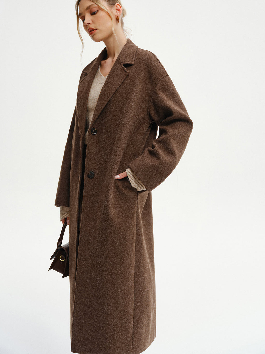 Grand Entrance Oversized Tweed Long Coat