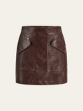 Wild Skin Faux Leather Mini Skirt