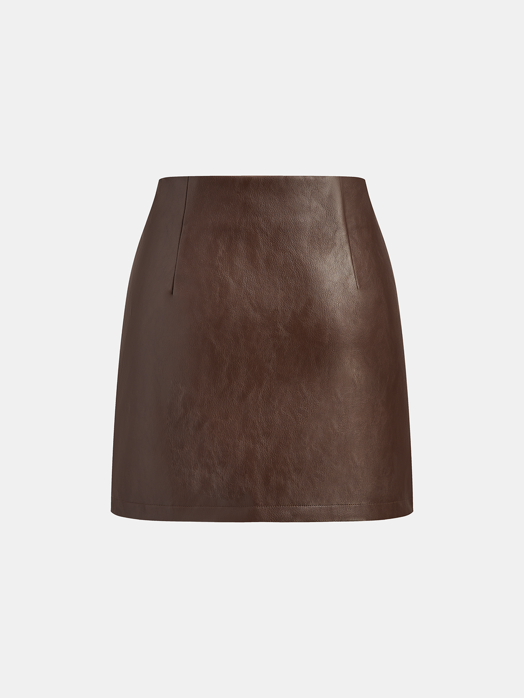 Onyx Edge Metal-Detail Faux Leather Mini Skirt