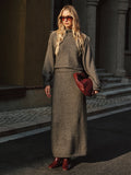 Fireside Wool Blend Knit Sweater & Maxi Skirt Set
