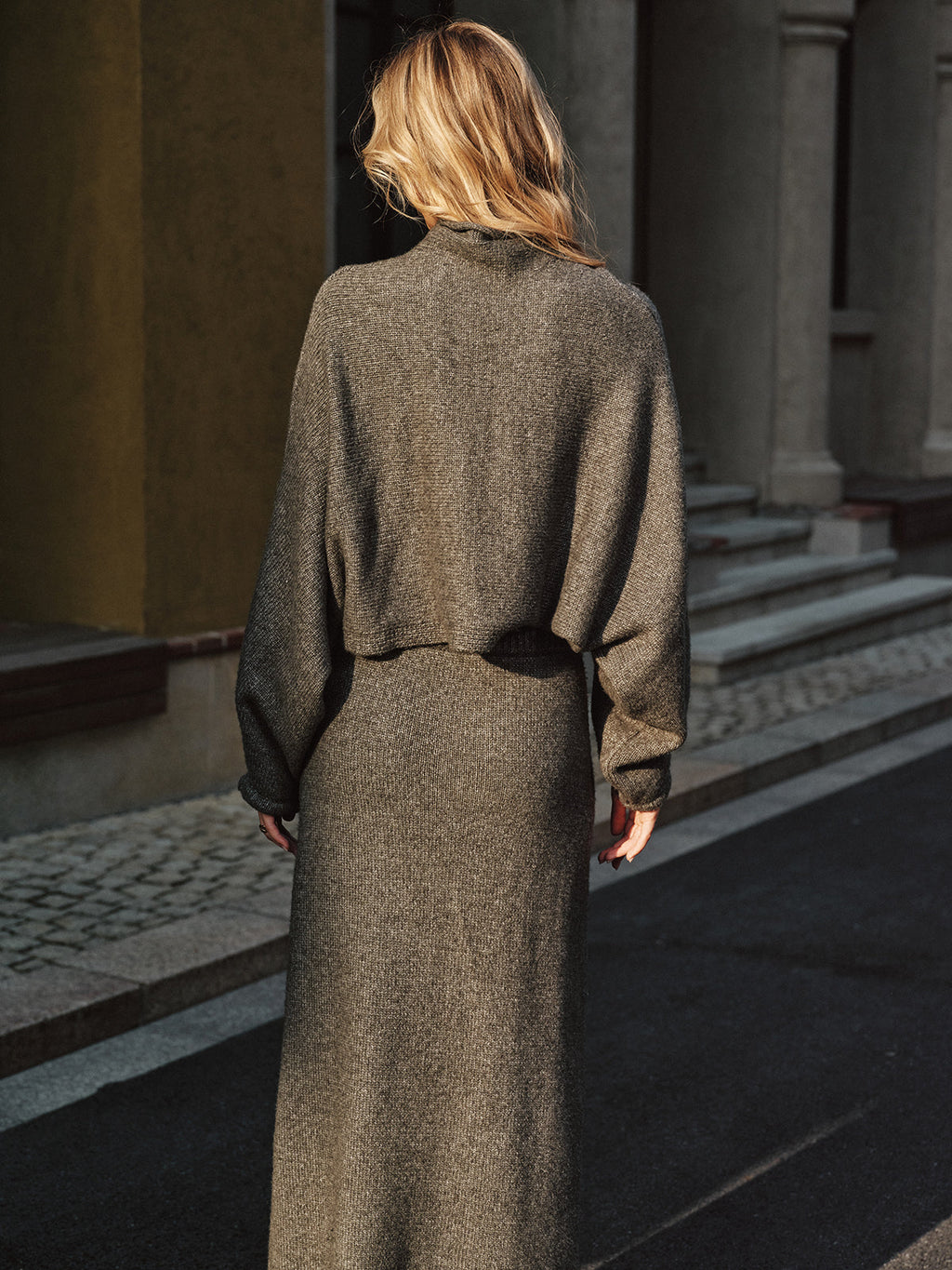 Fireside Wool Blend Knit Sweater & Maxi Skirt Set