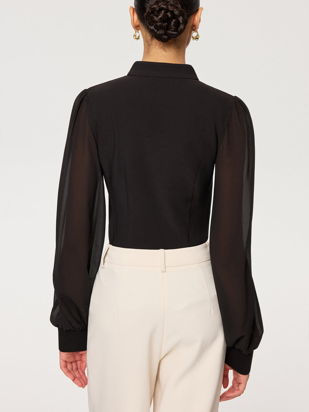 It Girl Zip-Detail Sleeve Blouse