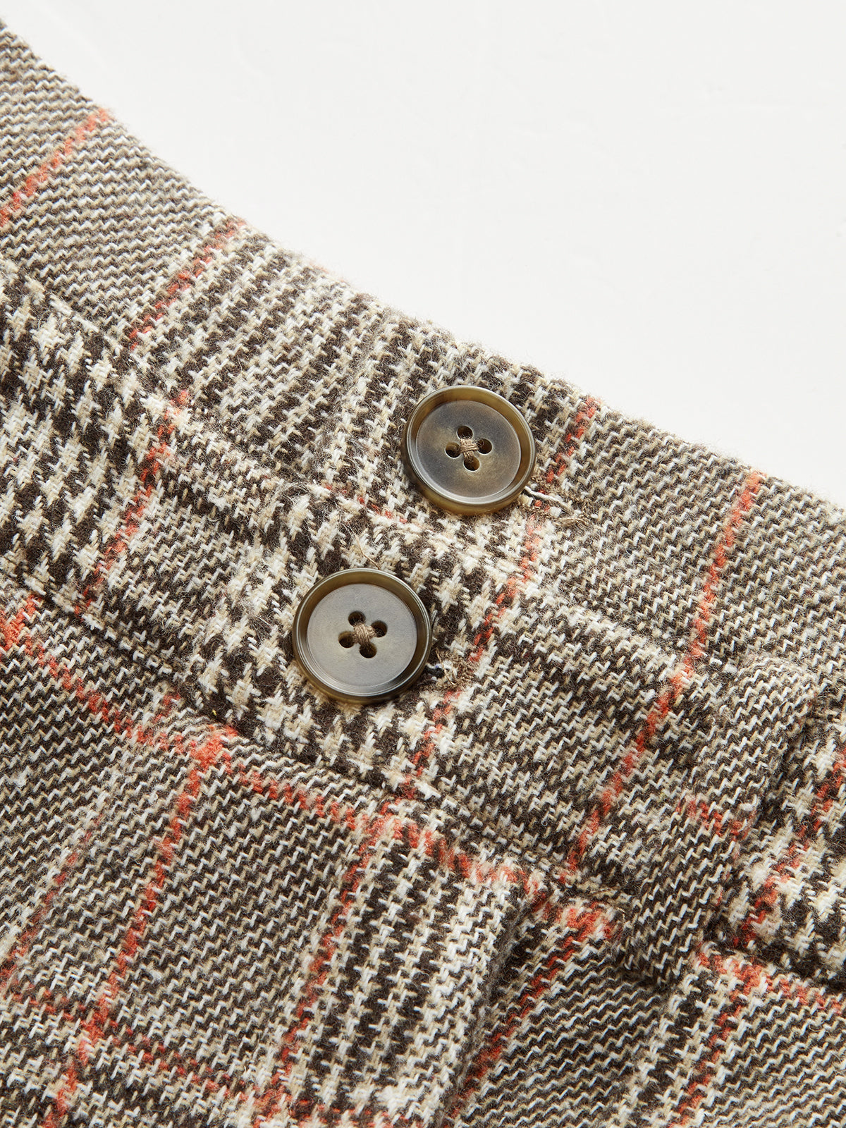 Plaid Authority Belted High-Waisted Pants