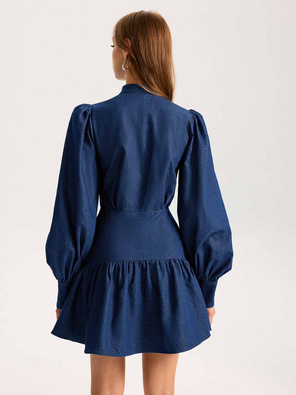 Denim Darling Puff Sleeve Mini Dress