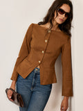 Sarah Fitted Suede Jacket