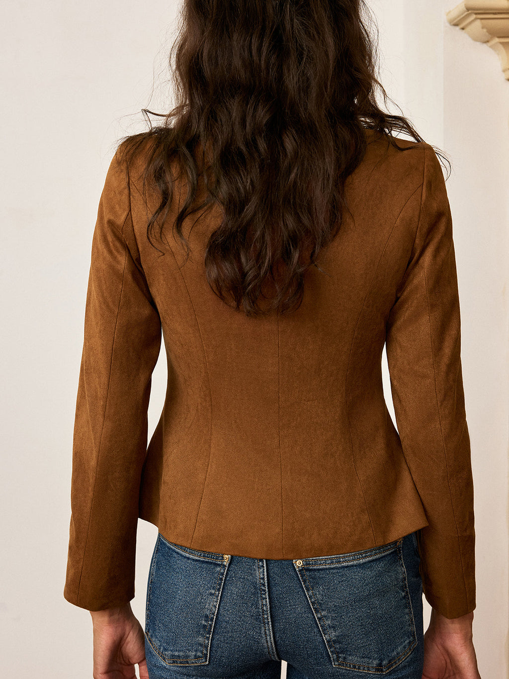 Sarah Fitted Suede Jacket