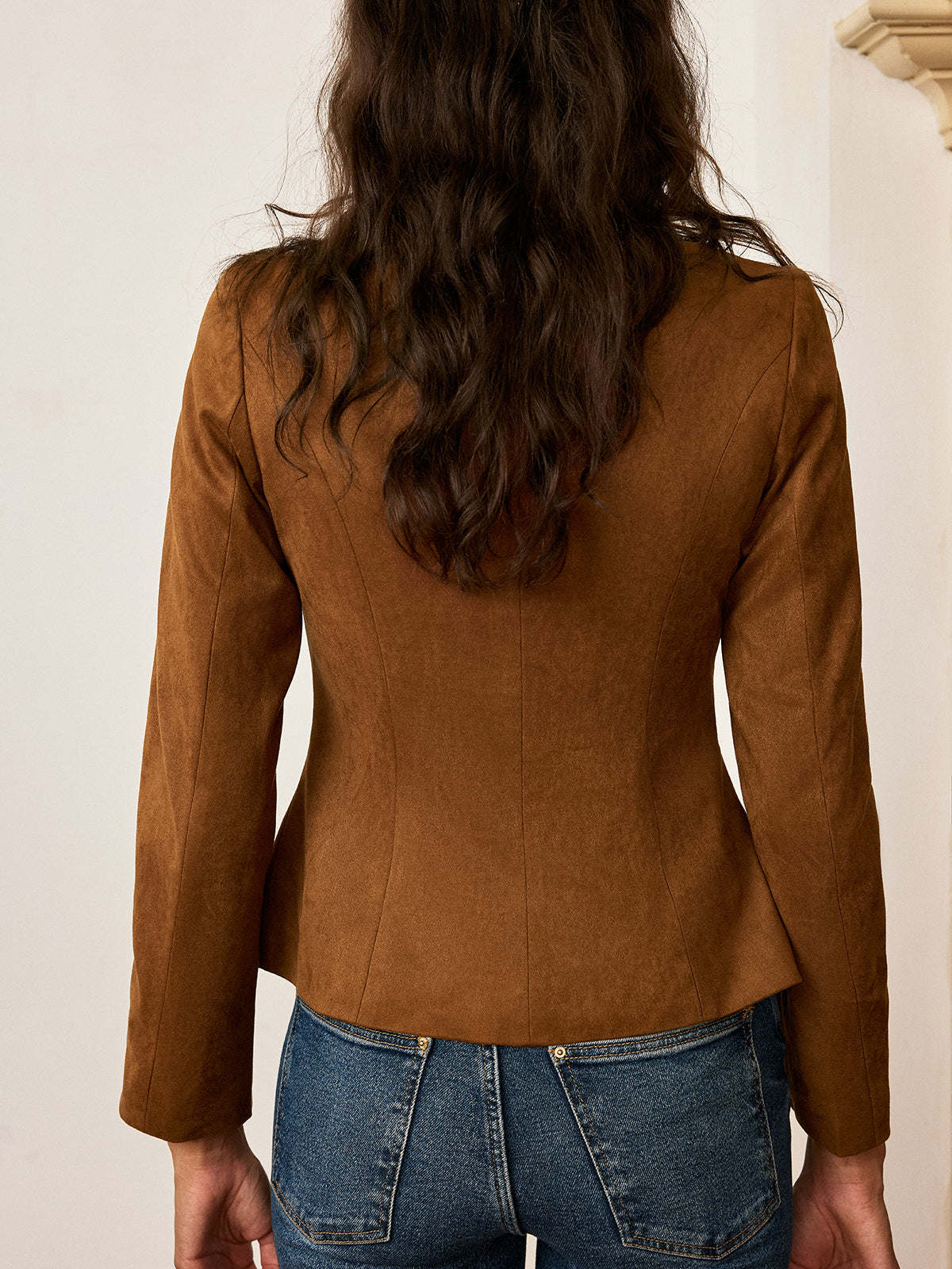 Sarah Fitted Suede Jacket