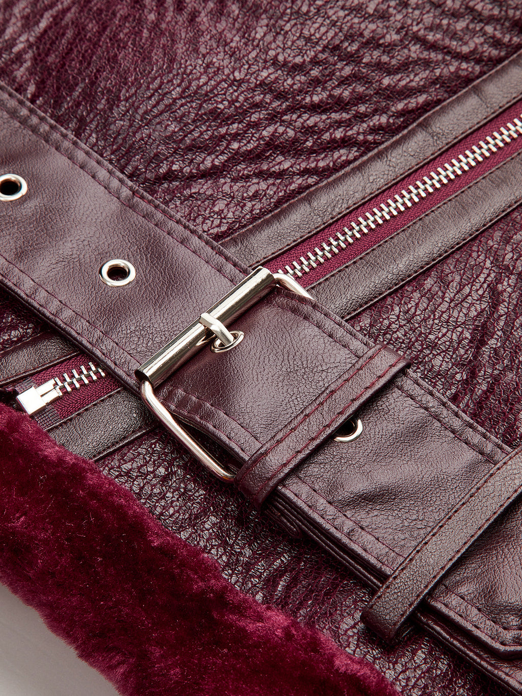 Cozy Up Zipper Belted Elegant Soft Fleece Jacket