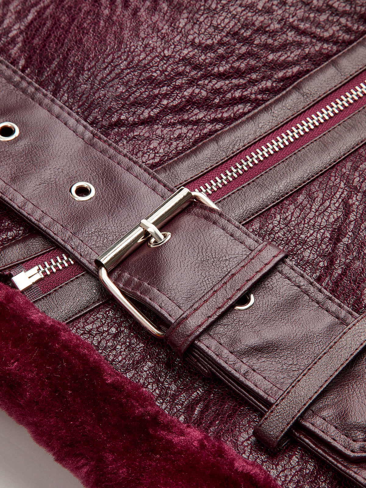 Cozy Up Zipper Belted Elegant Soft Fleece Jacket