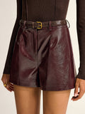 Mirage Girl Sleek Leather Shorts