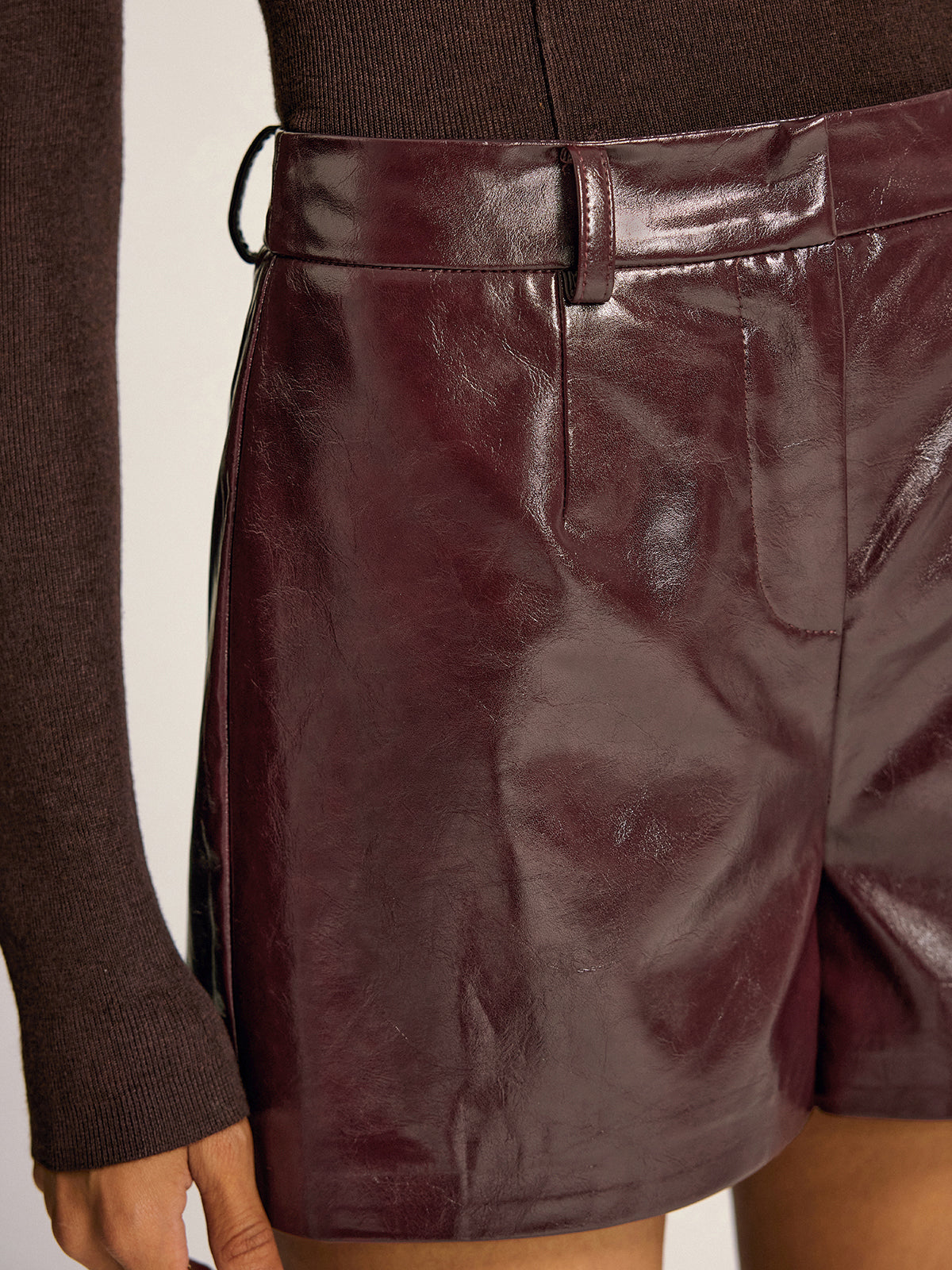 Mirage Girl Sleek Leather Shorts