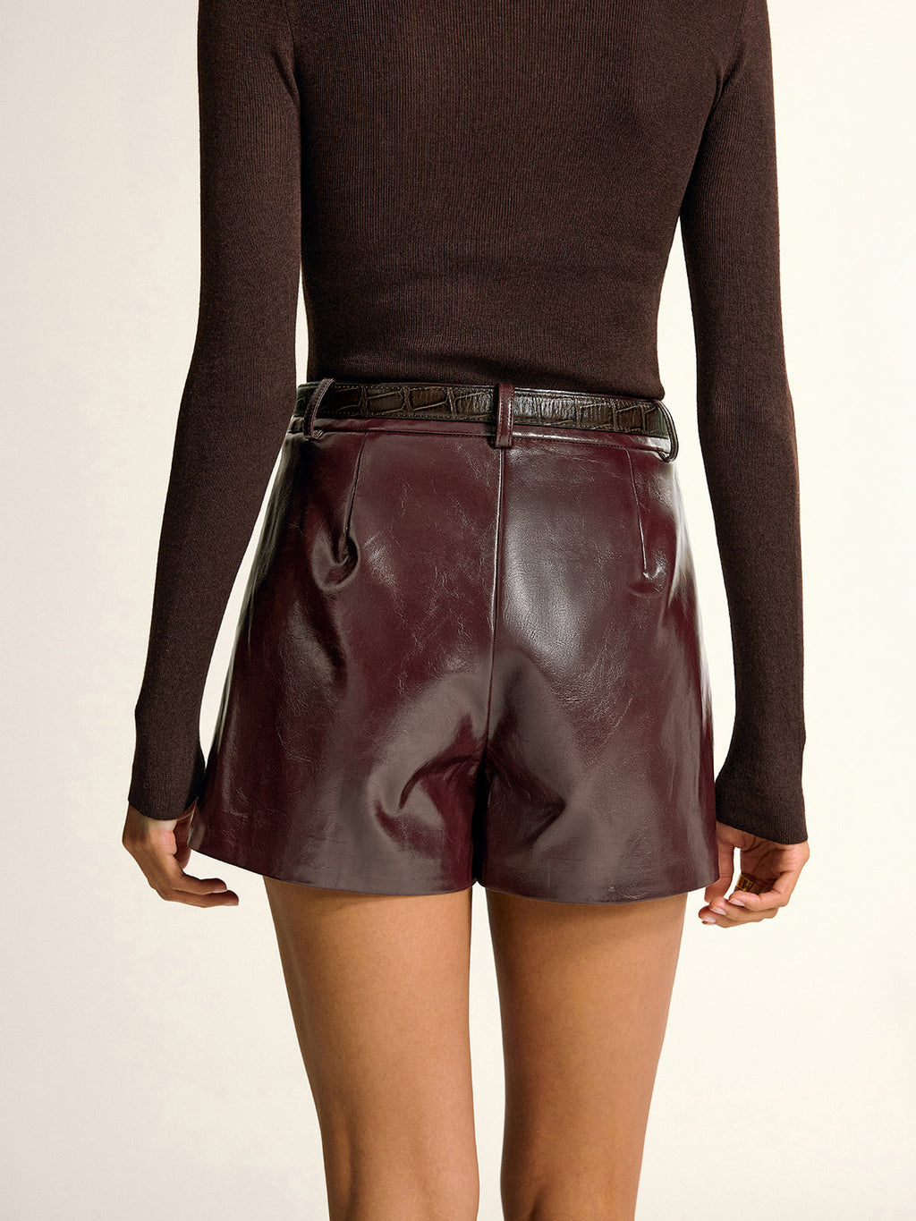 Mirage Girl Sleek Leather Shorts
