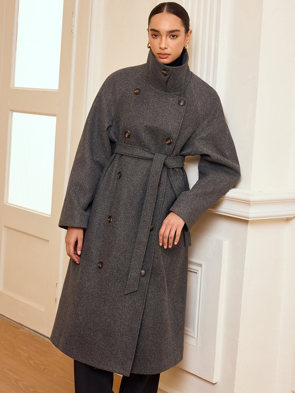 Upper West Double-Breasted Tweed Coat