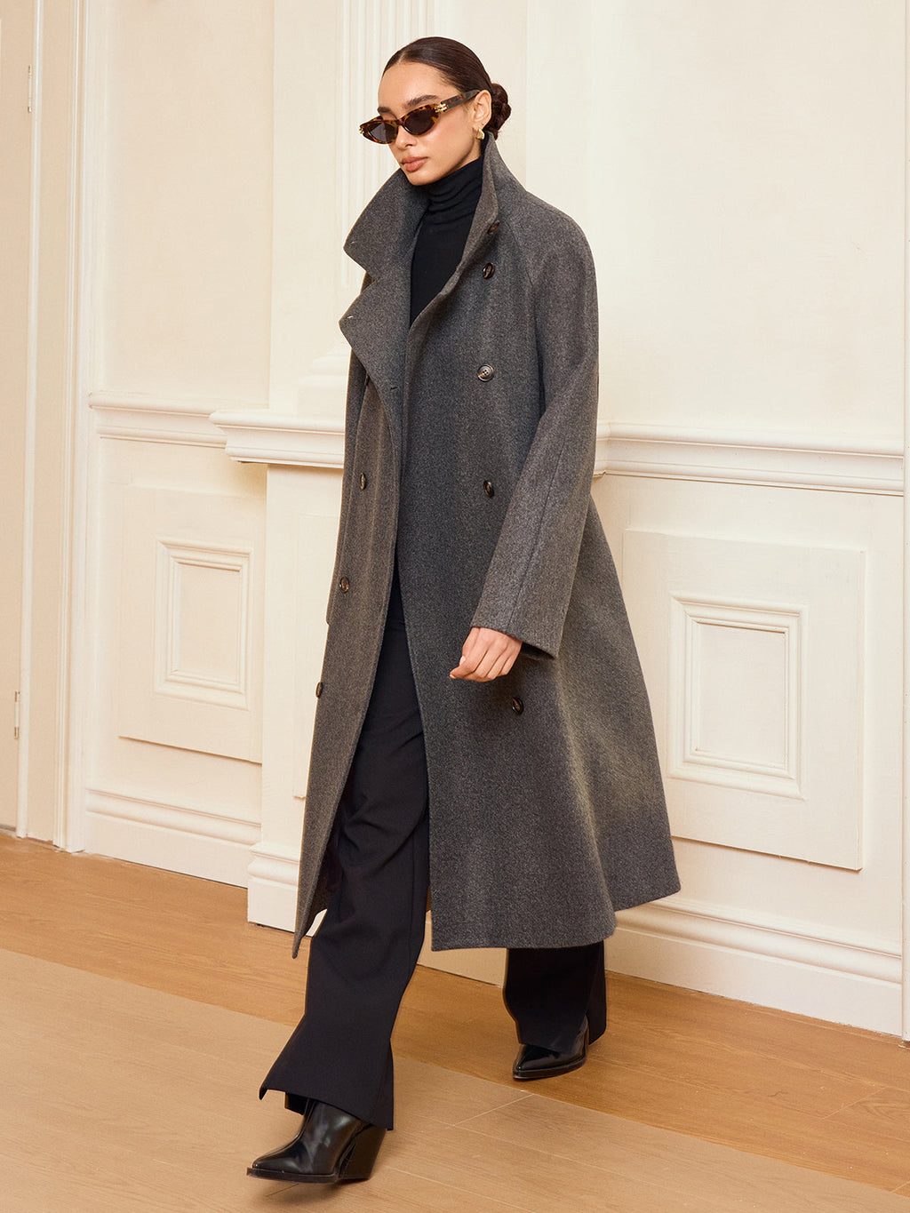 Upper West Double-Breasted Tweed Coat