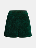 Luxe Velvet High-Waisted Shorts