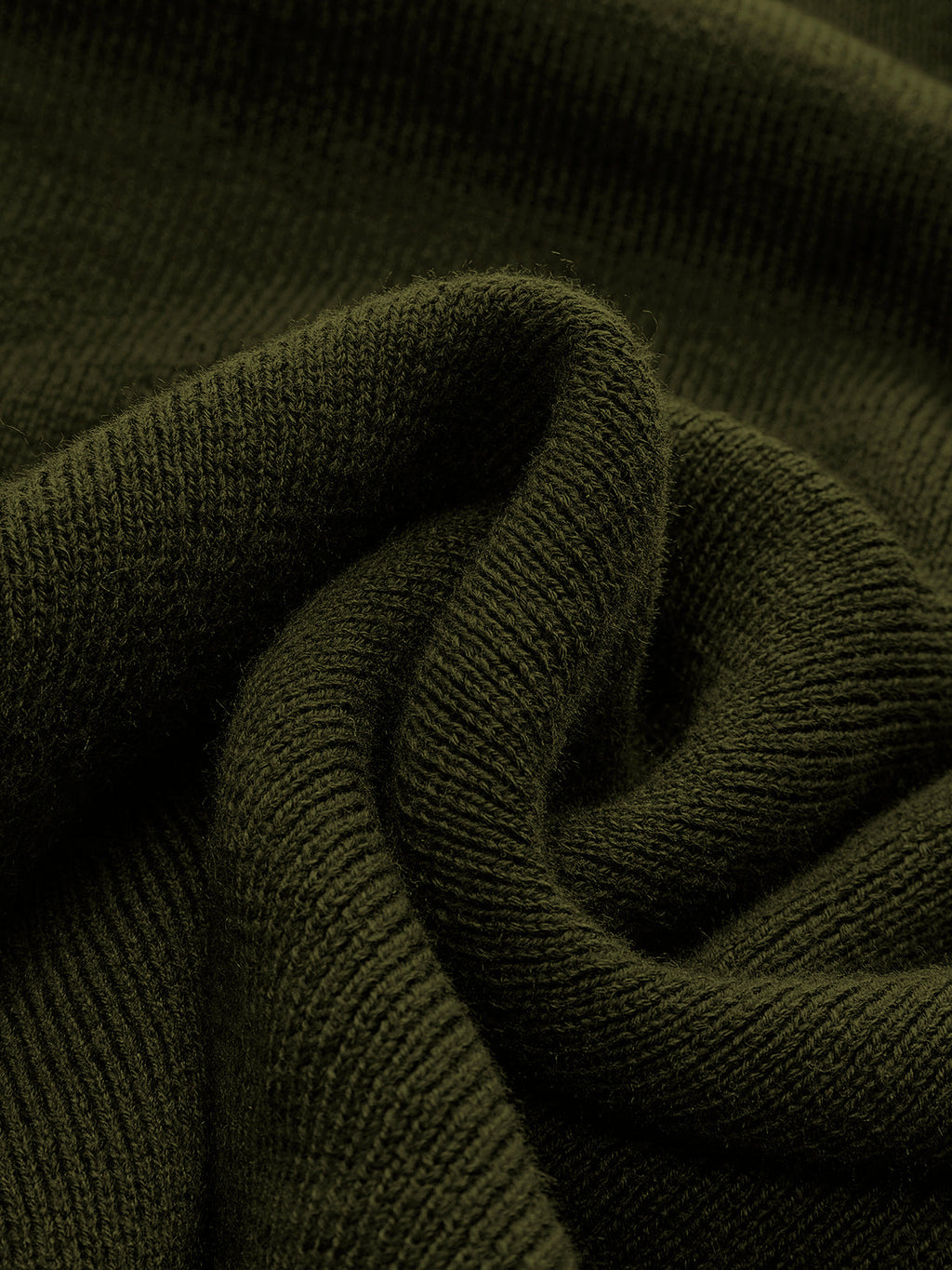 Draped Wool-Blend Neck Knit Top