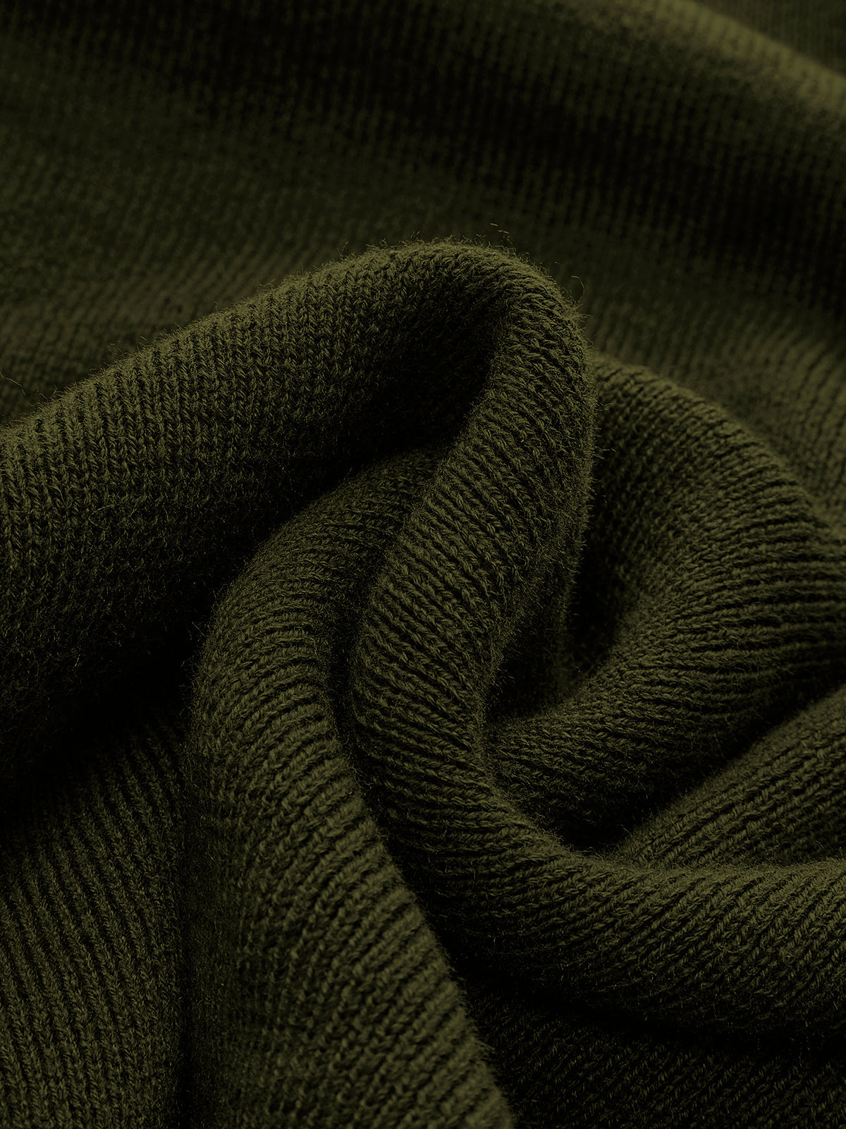 Draped Wool-Blend Neck Knit Top