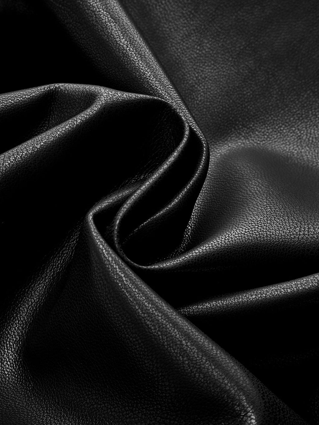Dark Horse Cross-Waistband Leather Wide-Leg Pants