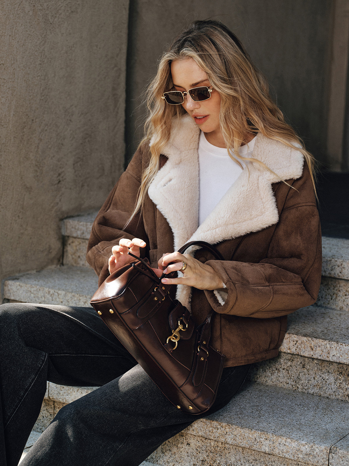 Cabin Fleece Lined Style Lapel Coat