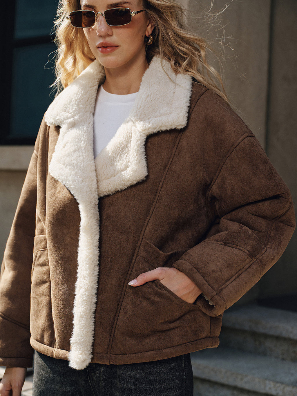 Cabin Fleece Lined Style Lapel Coat