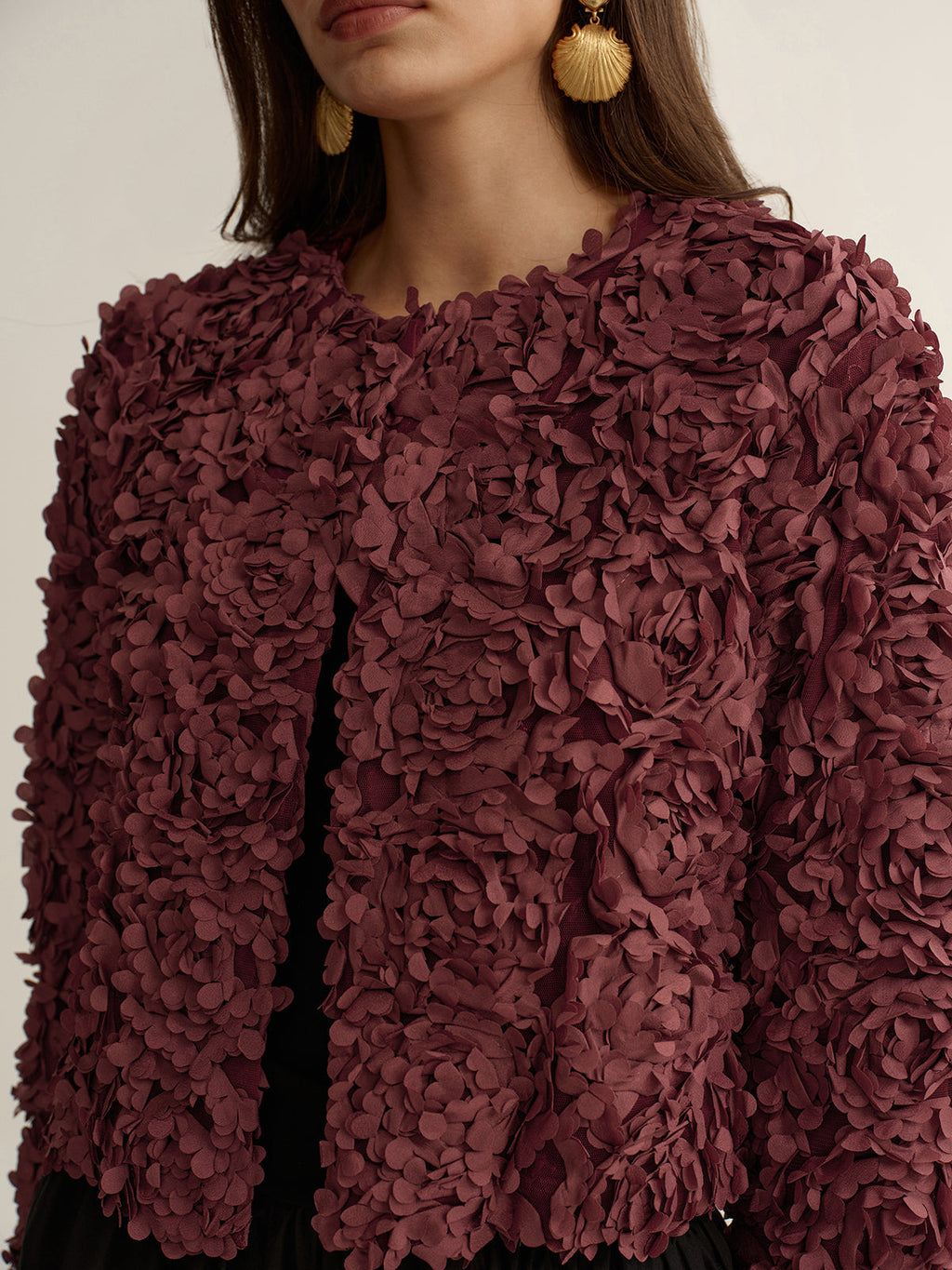 Petal Floral Cropped Jacket