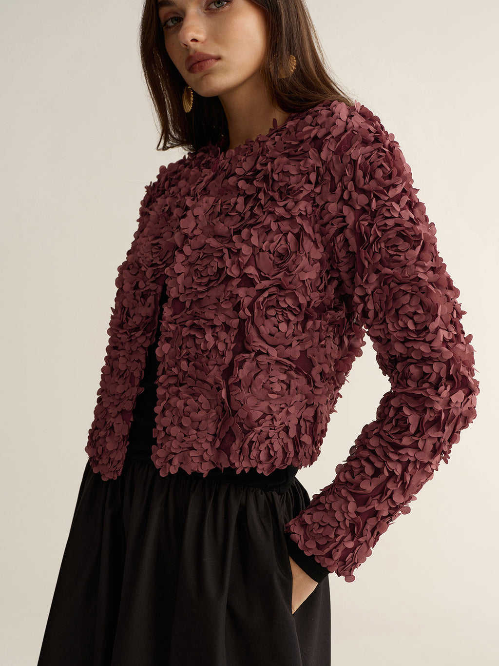 Petal Floral Cropped Jacket