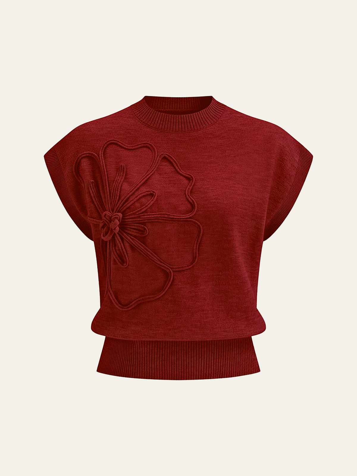 Petal Touch Chic Knit Top