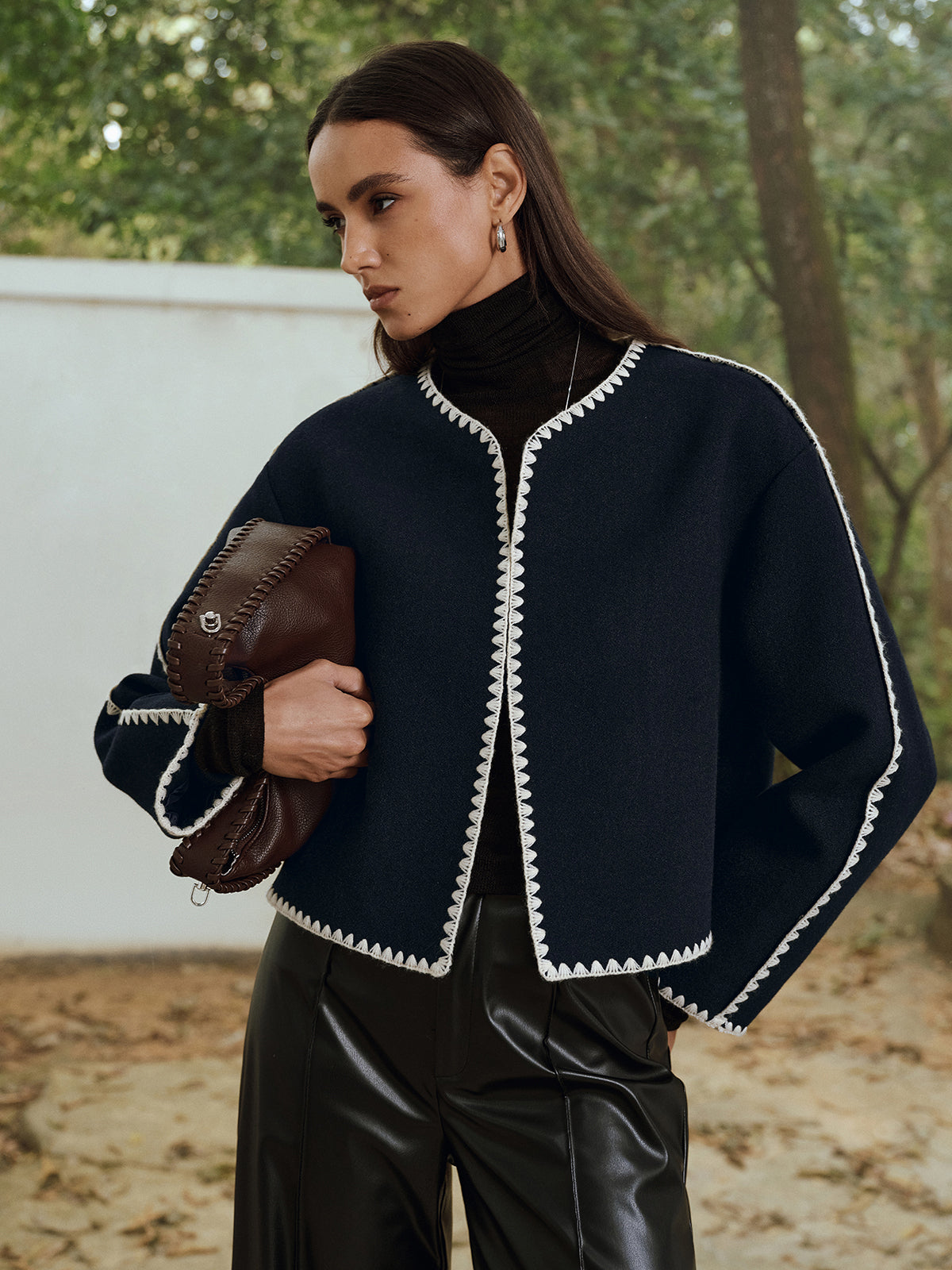 Riviera Scallop Trim Tweed Jacket