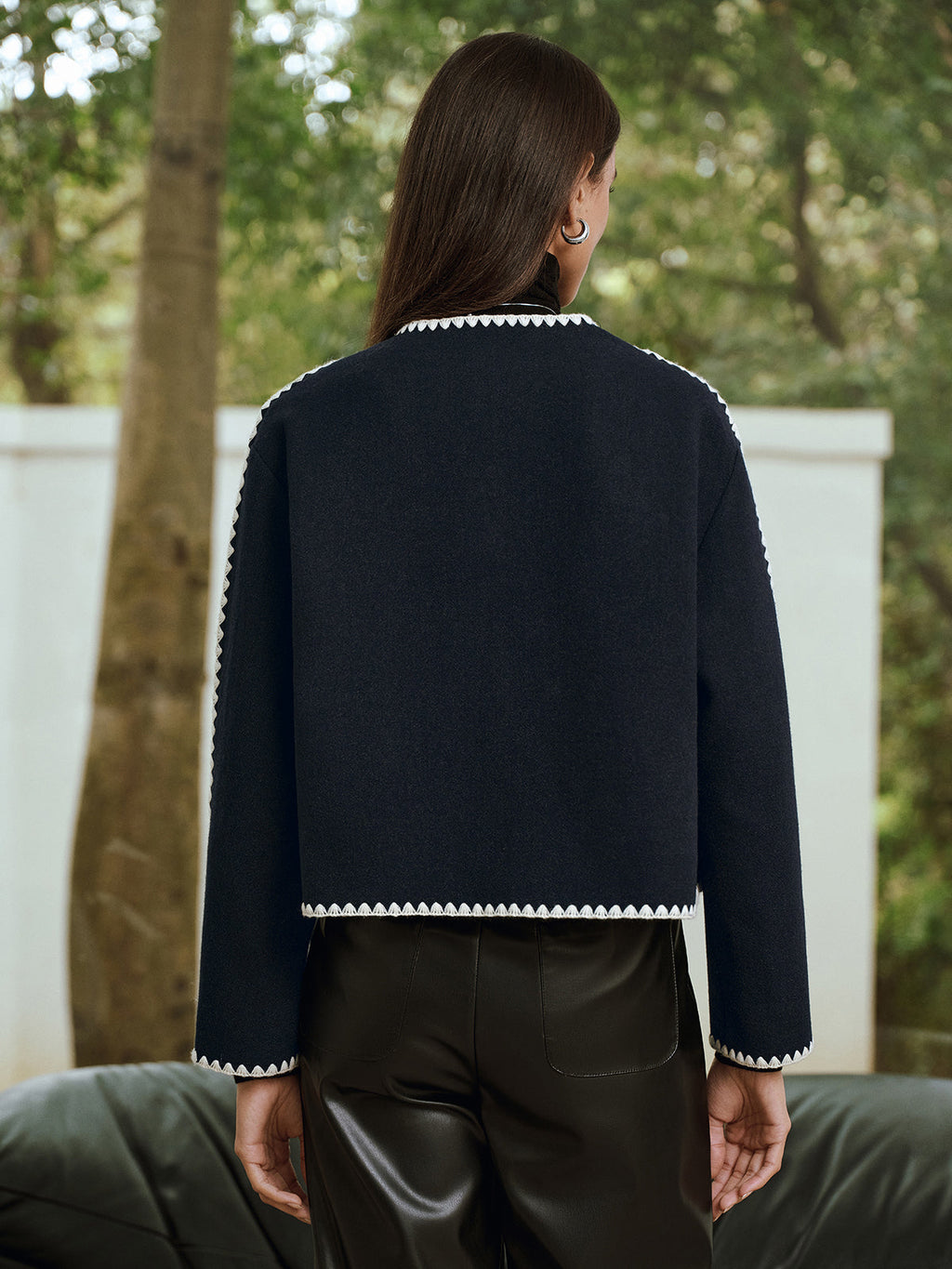 Riviera Scallop Trim Tweed Jacket