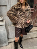 Prowl Leopard Print Faux Fur Coat