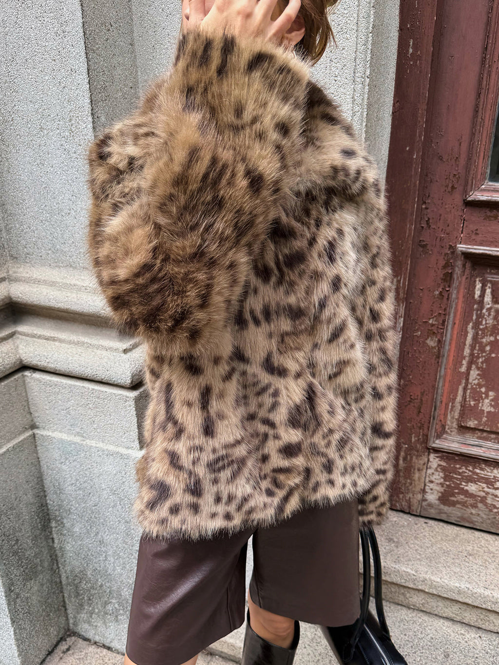 Prowl Leopard Print Faux Fur Coat