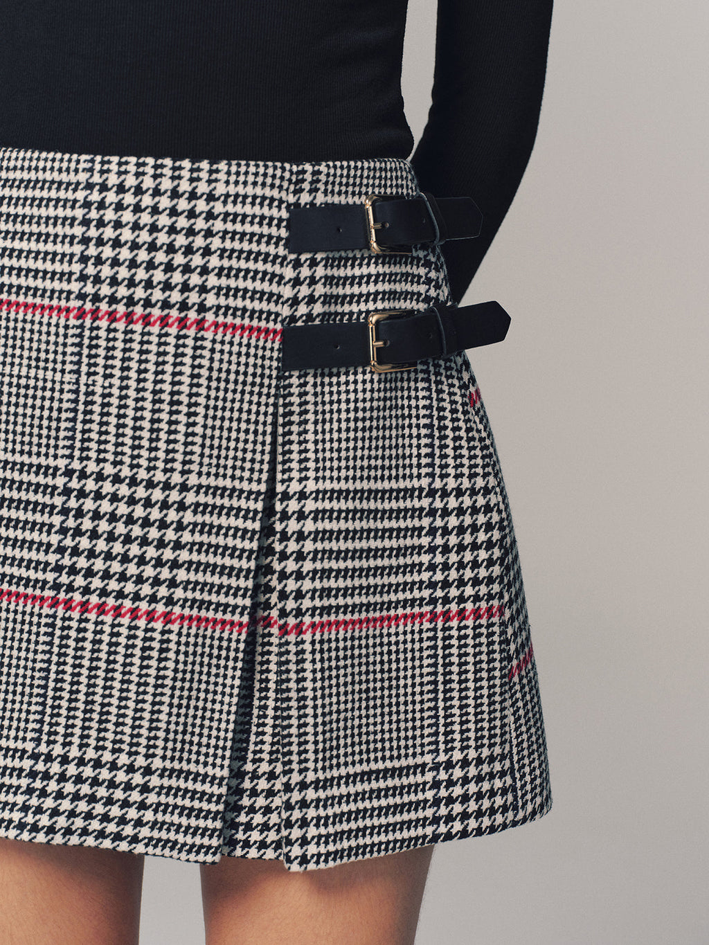 Double Belt Adore Mini Skirt