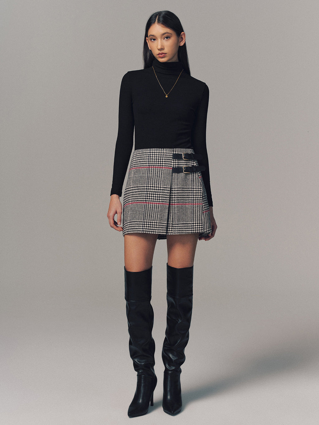 Double Belt Adore Mini Skirt