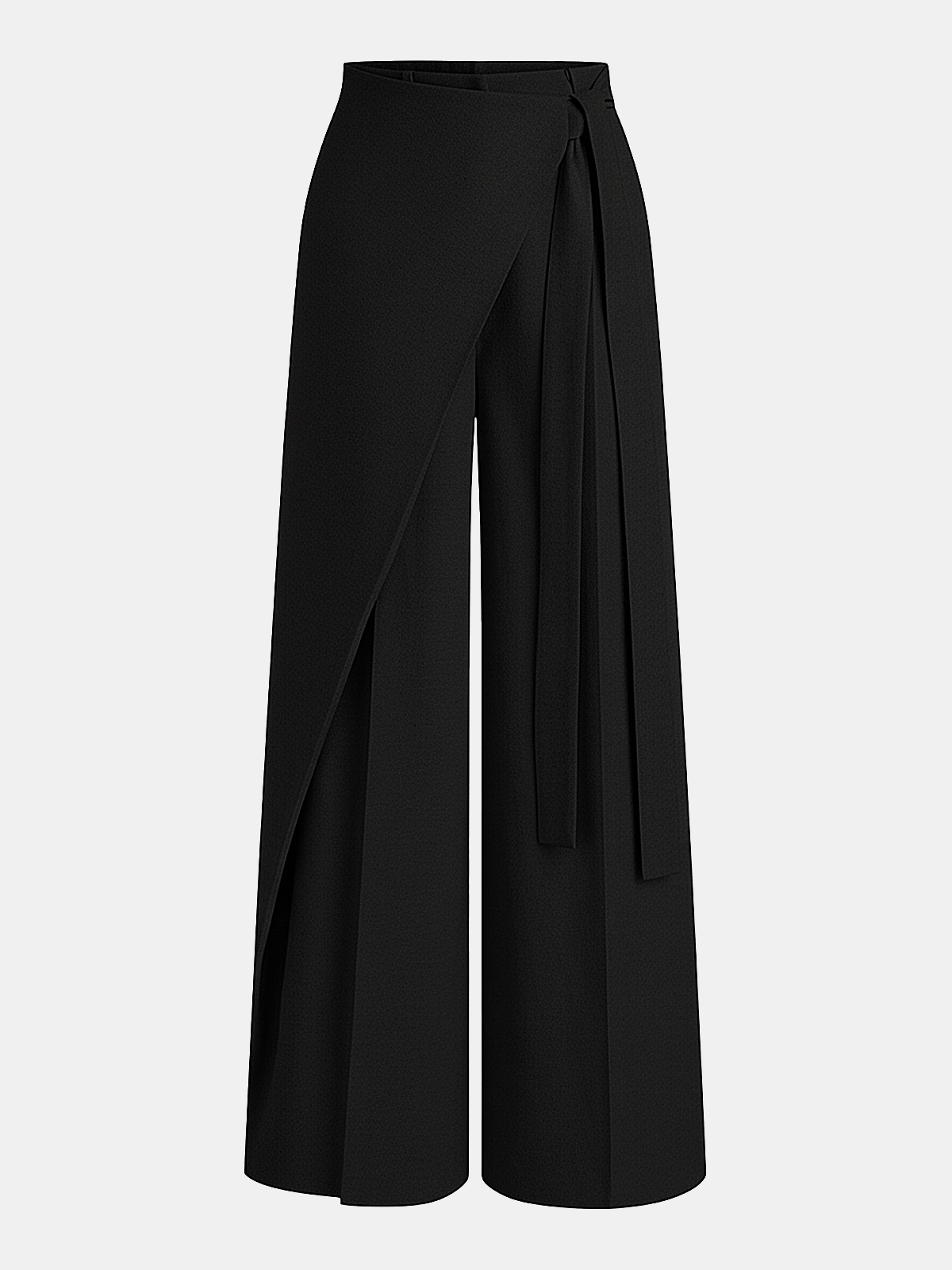 Wrap Star Asymmetric Wide-Leg Pants