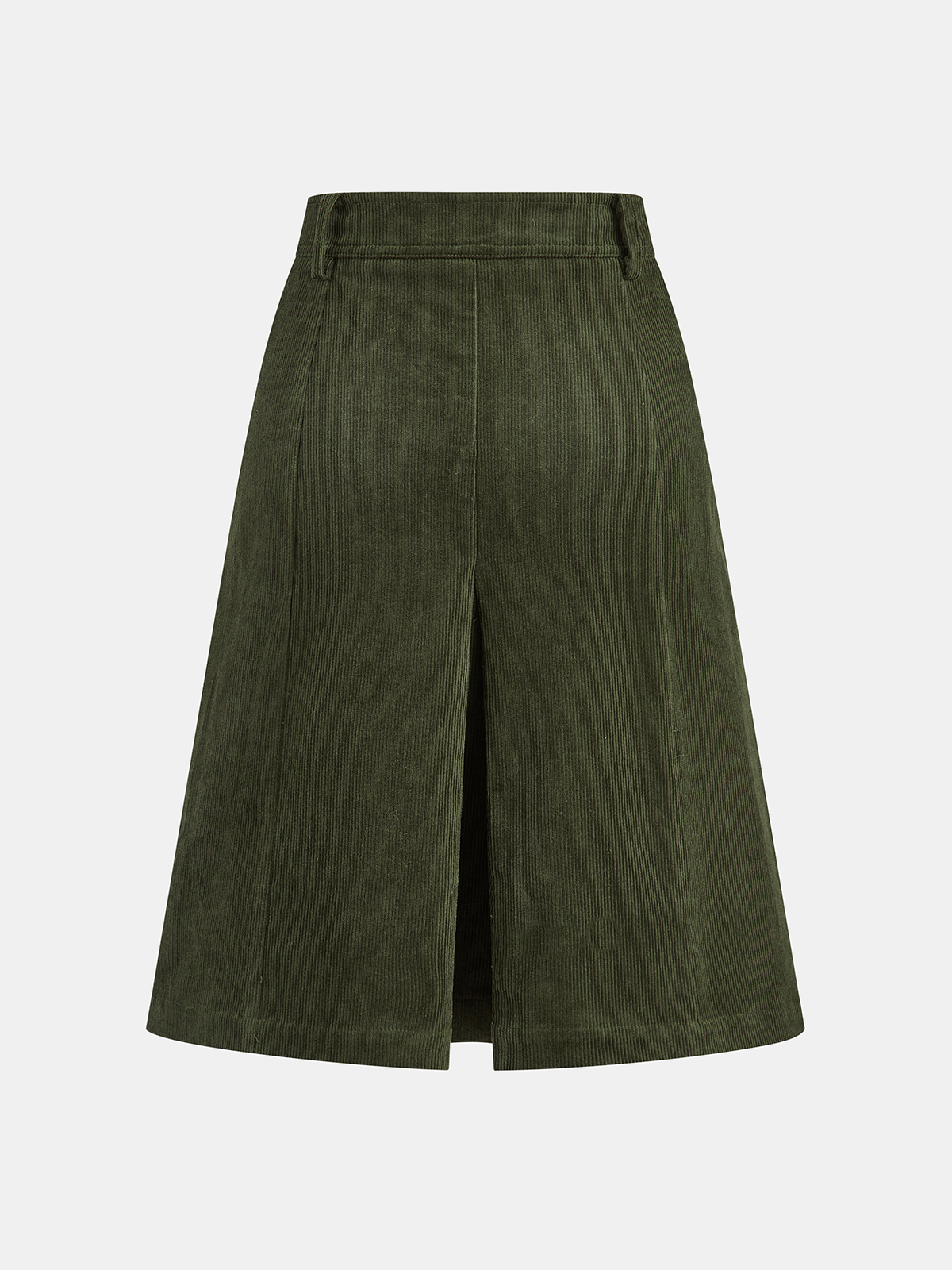 Harvest Pleated Corduroy Midi Skirt