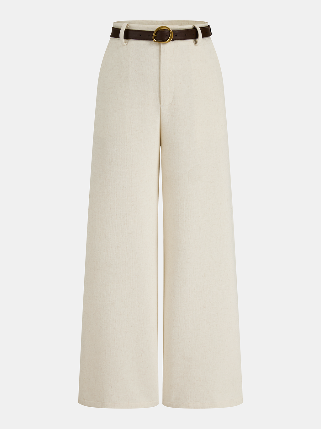 Breezy Days Belted Linen-Blend Pants