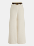 Breezy Days Belted Linen-Blend Pants