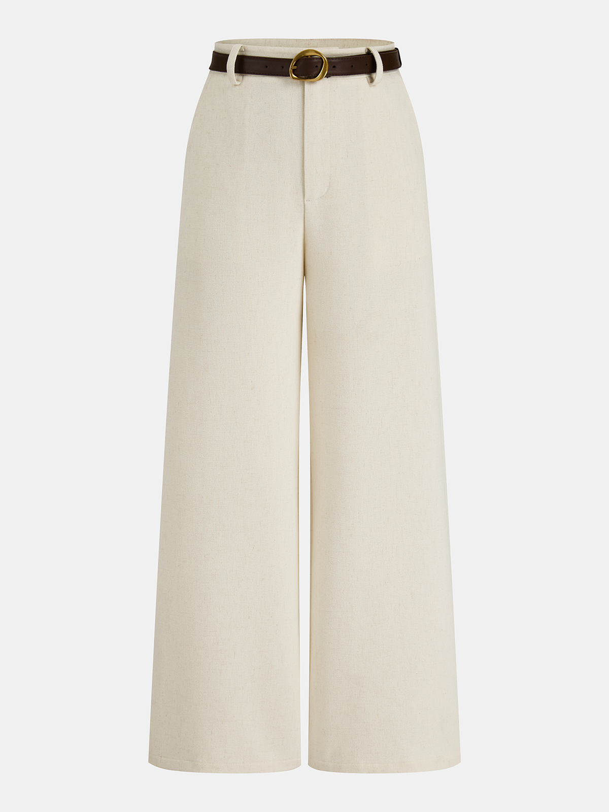Breezy Days Belted Linen-Blend Pants