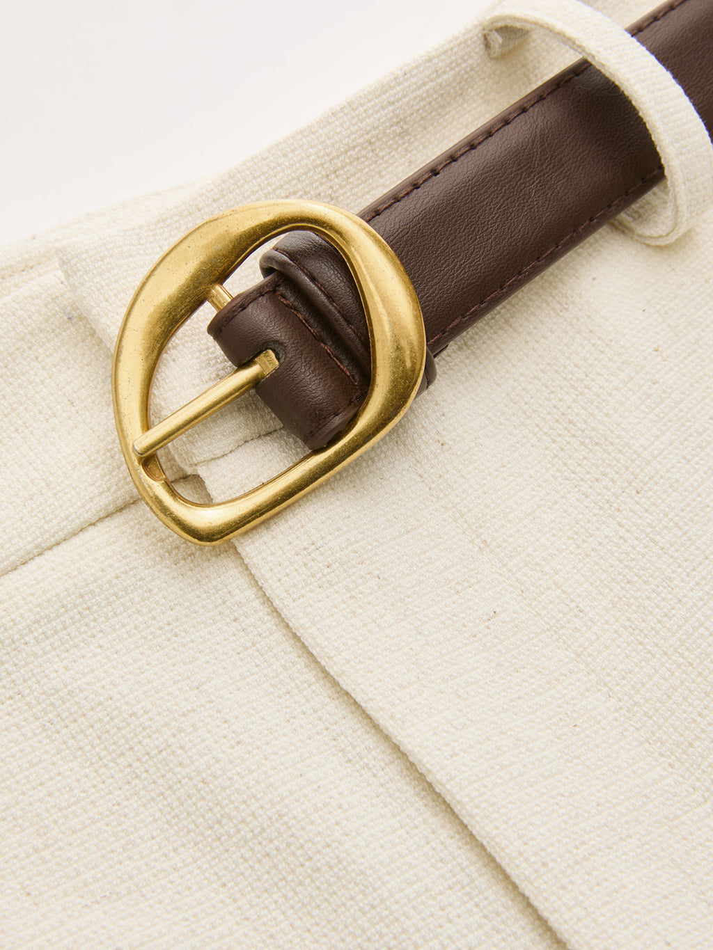 Breezy Days Belted Linen-Blend Pants